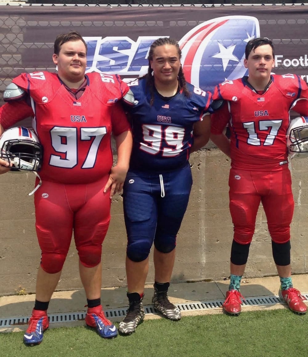Legacy Coaches Network athletes competing at a USA Football showcase.